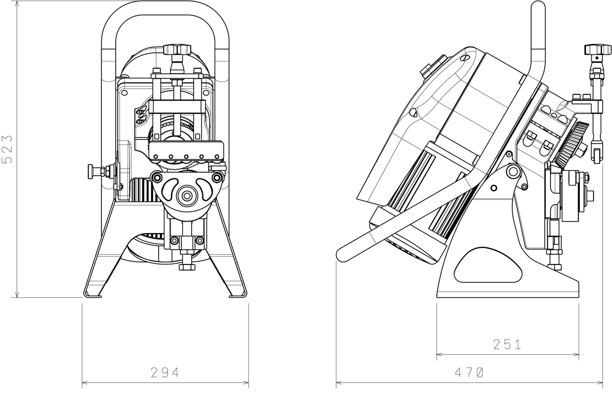 N.KO Automatische Schweißkantenfräse UZ12 ULTRALIGHT Set 22.5°+30°+37.5°+45°+50°