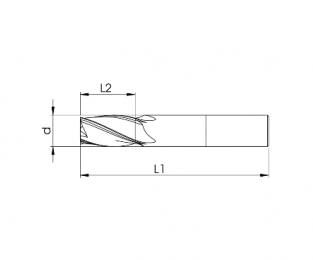 Esmatec VHM Schaftfräser d 8.0 mm