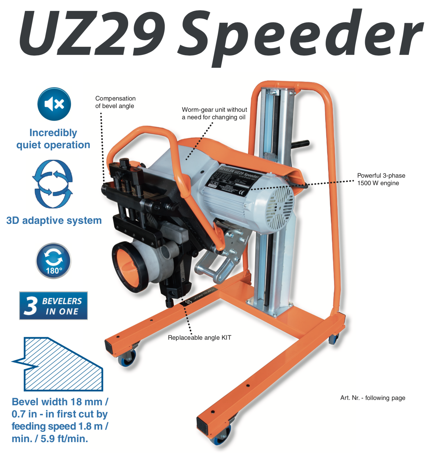 N.KO Automatische Schweißkantenfräse UZ29 SPEEDER