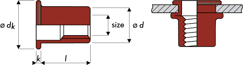 Q-Nut Blindnietmutter Edelstahl A4 FK offen