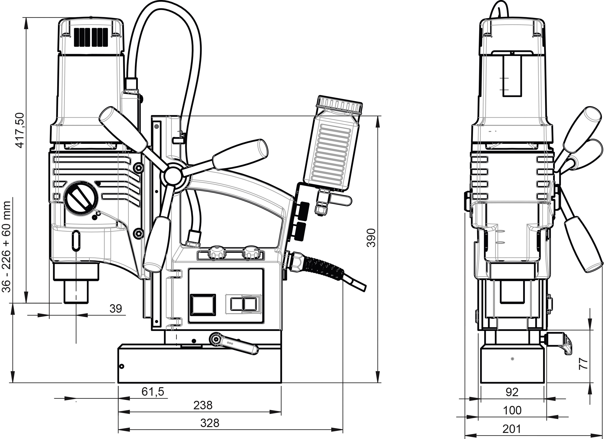 ALFRA Rotabest Metallkernbohrmaschine RB 80B RL-E