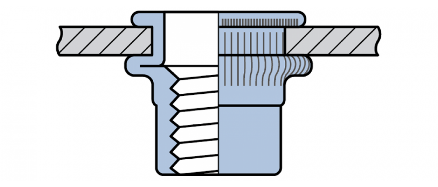 Q-Nut Blindnietmutter Stahl FK offen