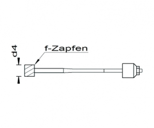 Esmatec Welle mit festem Zapfen d4 = 3.0 mm