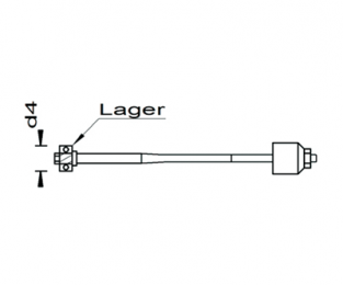 Esmatec Welle mit festem Lager d4 =5.0 mm