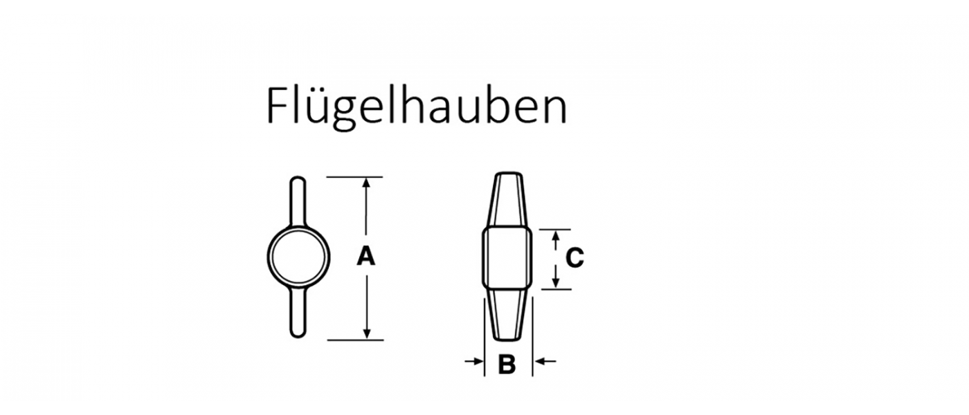 Flügelhauben schwarz M5
