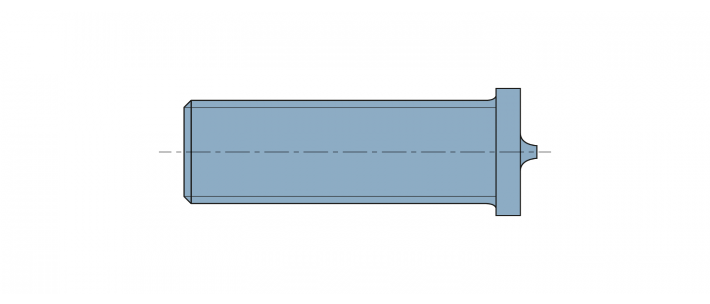 Aussengewinde Schweissbolzen Stahl verkupfert / Festigkeit 4.8