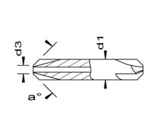 Esmatec HM Entgrater 2-seitig mit Bohrung